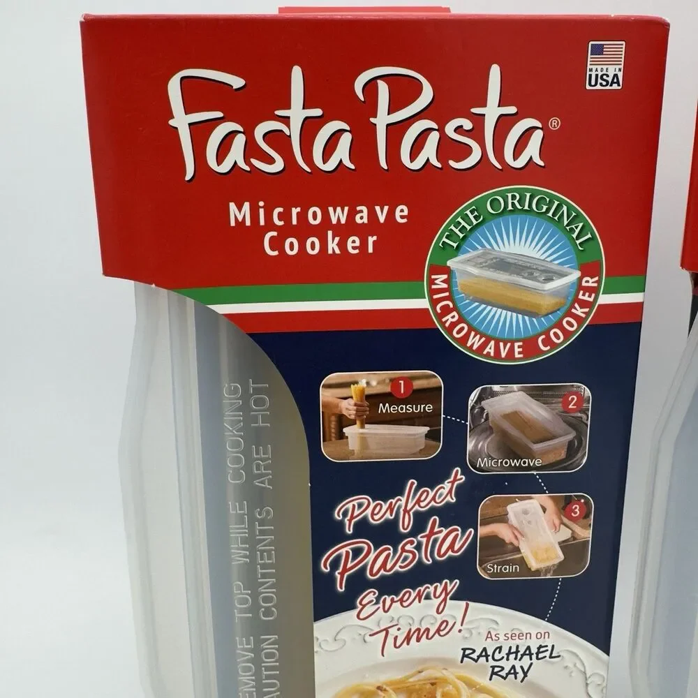 FASTA PASTA MICROWAVE COOKER & STRAINER  SEEN ON RACHEL RAY Perfect Pasta  New!